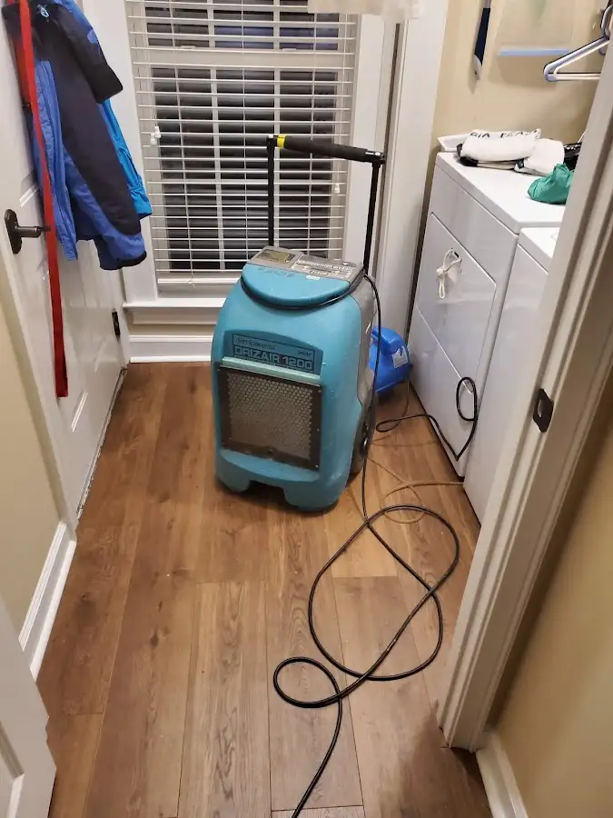 Commercial dehumidifier deployed for Flood Damage Cleanup in Morgan City